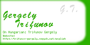 gergely trifunov business card